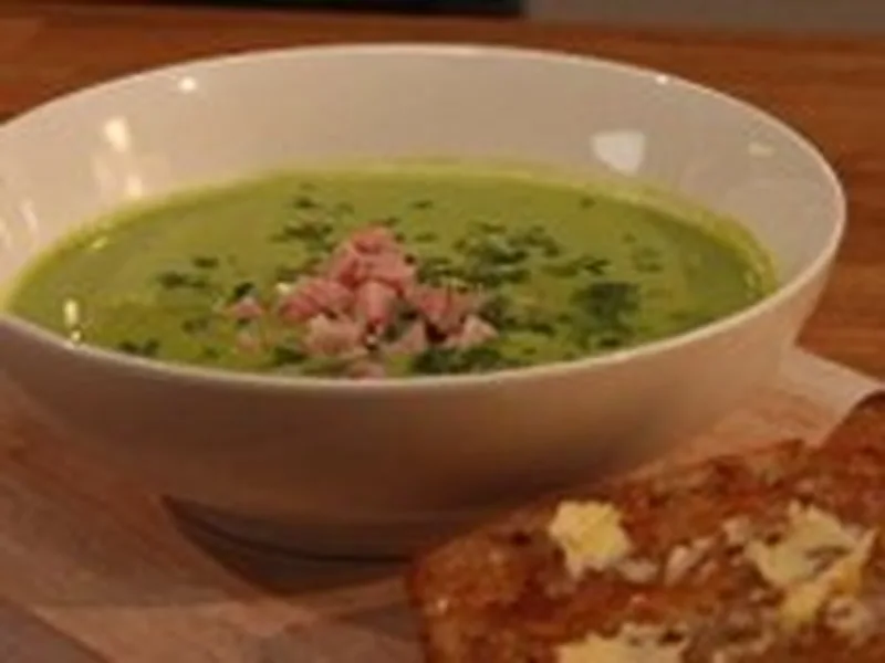 Creamy Ham and Pea Soup with Butter Roux