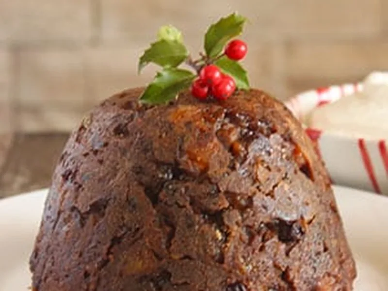 Instant Pot Christmas Pudding with Dried Fruits and Spices