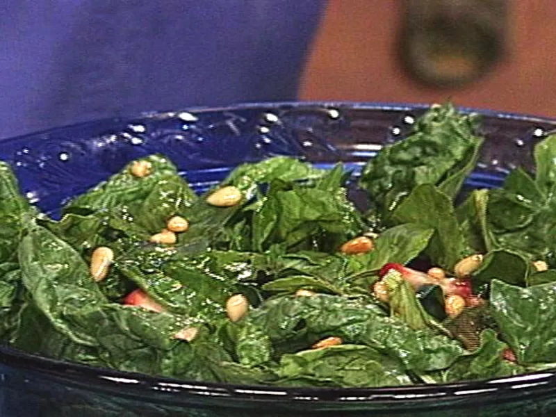 Arugula Spinach Strawberry Salad with Honey Balsamic Dressing