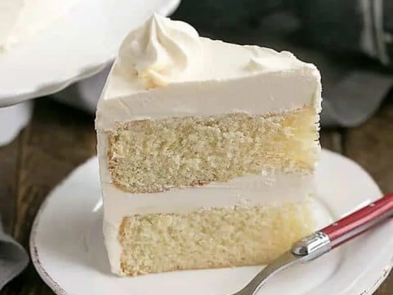 Classic White Layer Cake with White Chocolate Buttercream