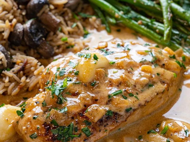 Creamy Skillet Garlic Chicken with Parmesan Sauce