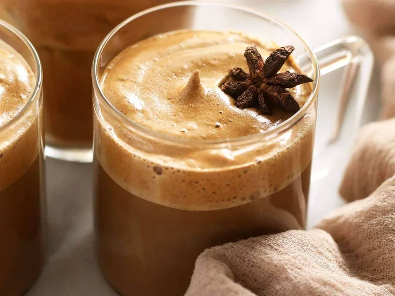 Whipped Pumpkin Spice Dalgona Coffee with Almond Milk