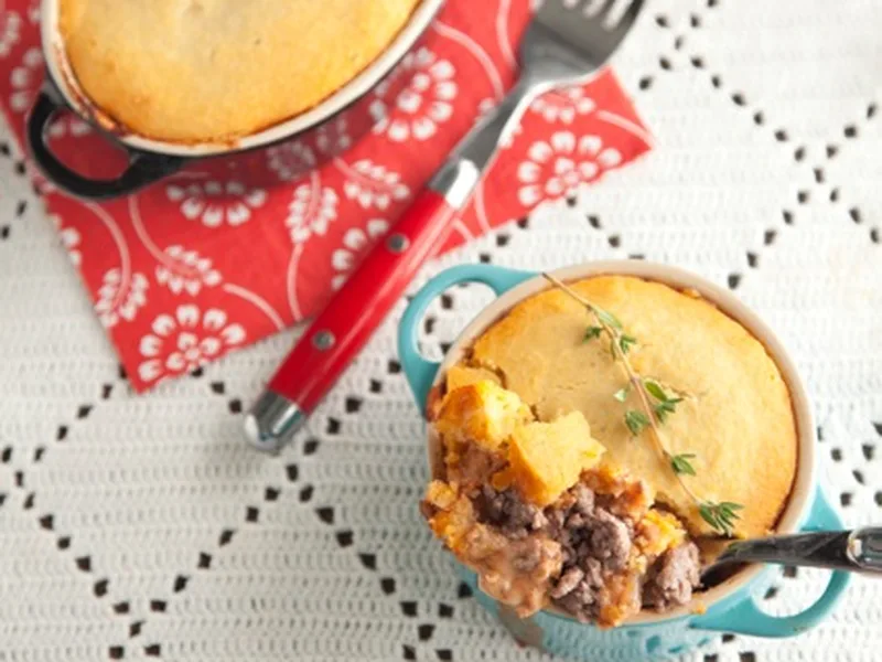 Christmas Shepherd's Pie with Cornbread Topping