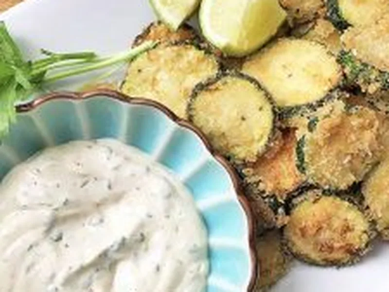 Crispy Fried Zucchini Rounds with Tangy Citrus Dipping Sauce