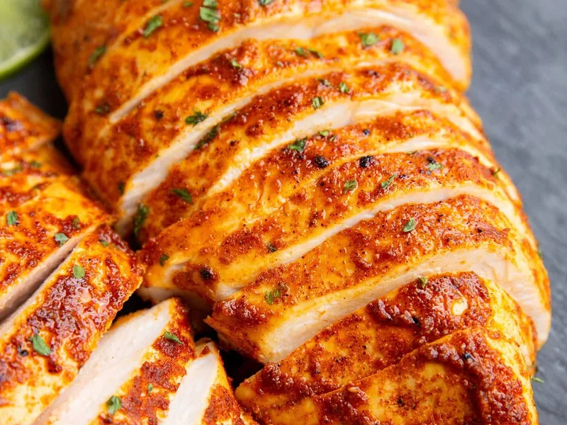 Baked Chili Lime Chicken with Broiled Finish