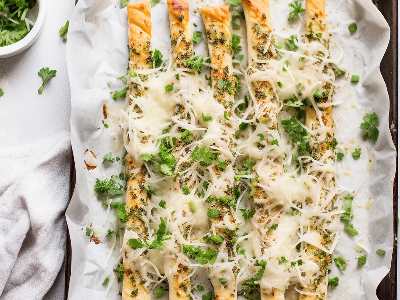 Low-Carb Cheesy Garlic Almond Flour Breadsticks