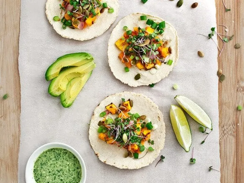 Miso-Maple Roasted Sweet Potato Tacos