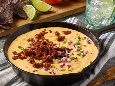 Taco Chicken Three-Cheese Queso Dip