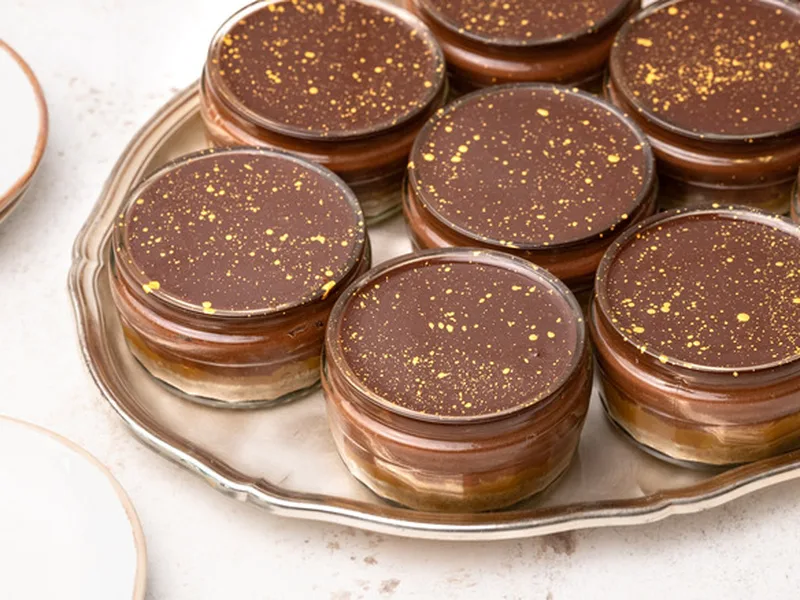 Chocolate Salted Caramel Cheesecake Pots Gluten-Free