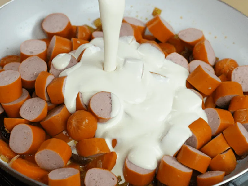 Creamy Sausage and Rice Bake with Mozzarella