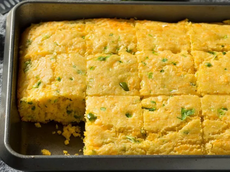 Herbed Chestnut Cornbread with Fresh Thyme and Basil