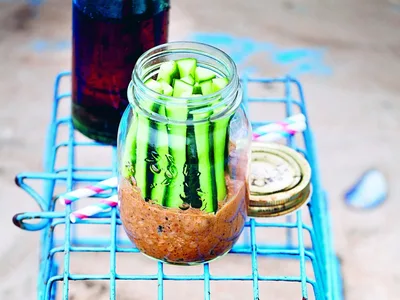 Creamy Peanut Satay Dip With Cucumber