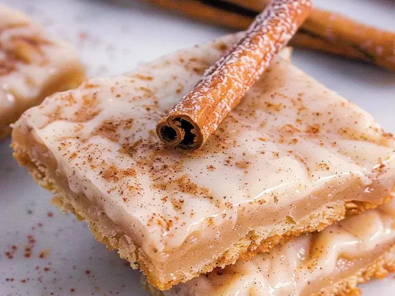 Cinnamon Sugar Cream Cheese Poptart Bars with Glaze
