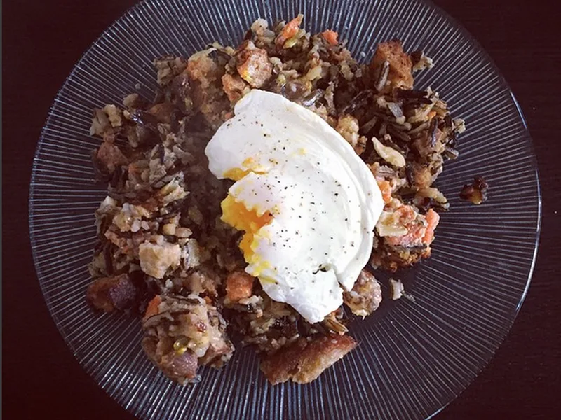 Wild Rice and Goat Cheese Stuffing with Sausage and Fresh Herbs