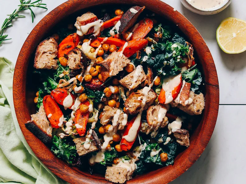 Rosemary Roasted Root Vegetable Panzanella