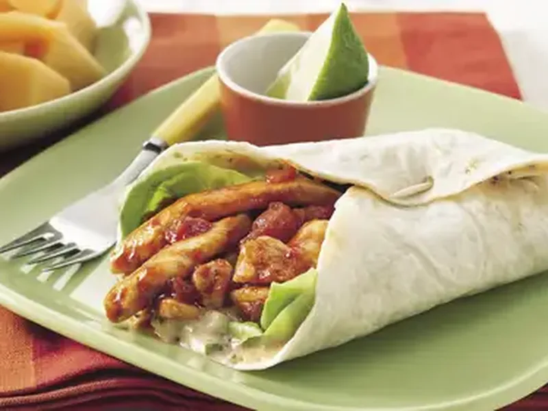Sweet and Smoky Paprika Chicken Wraps with Cucumber Mayo