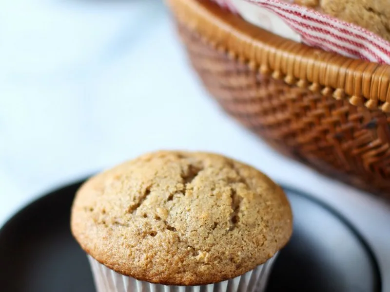 Cinnamon Applesauce Rye Muffins with Raisins