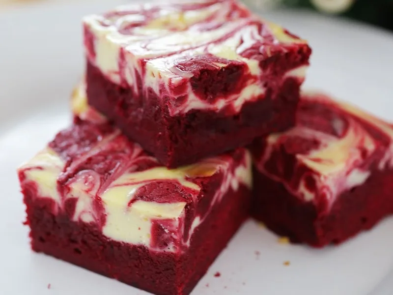 Red Velvet Layer Bars with Cream Cheese Frosting