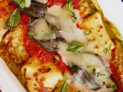 Thermomix Crepe Manicotti with Ricotta