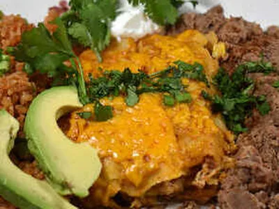 Grilled Foil-Packet Chicken Enchiladas