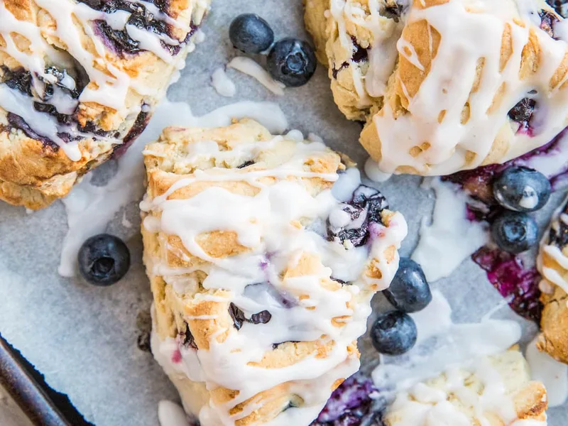 Blueberry Scones with Coconut Milk and Lemon Zest