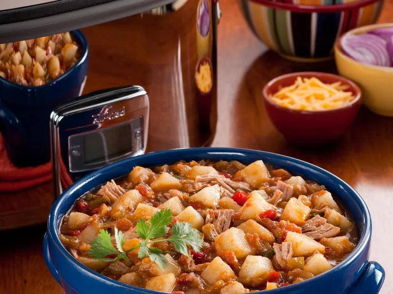 Slow Cooker Pork Idaho Potato Anaheim Chili Stew