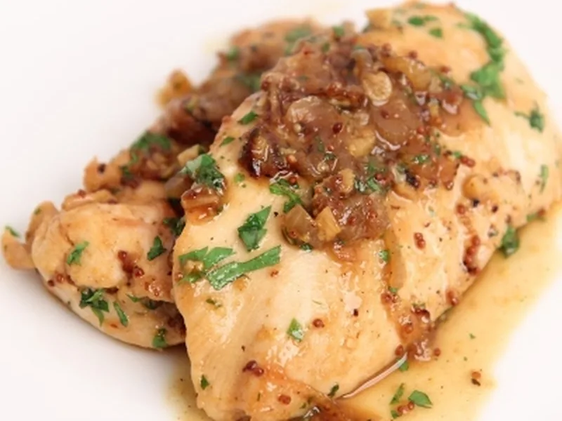 Honey Mustard Sautéed Chicken with Caramelized Onions
