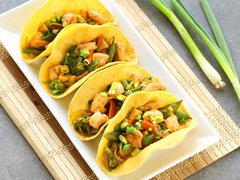 Chicken Stir-Fry Tacos with Teriyaki
