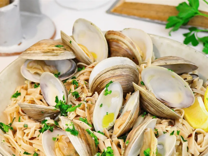 Cedar Key Clams with Lemon Linguine