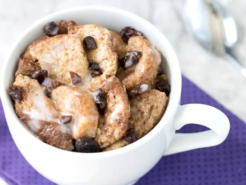 Mug Bread Pudding for One: Microwave Dessert