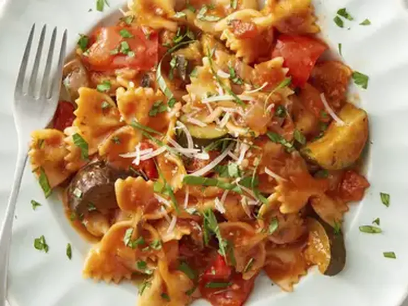Instant Pot Ratatouille Pasta with Vegetables and Herbs