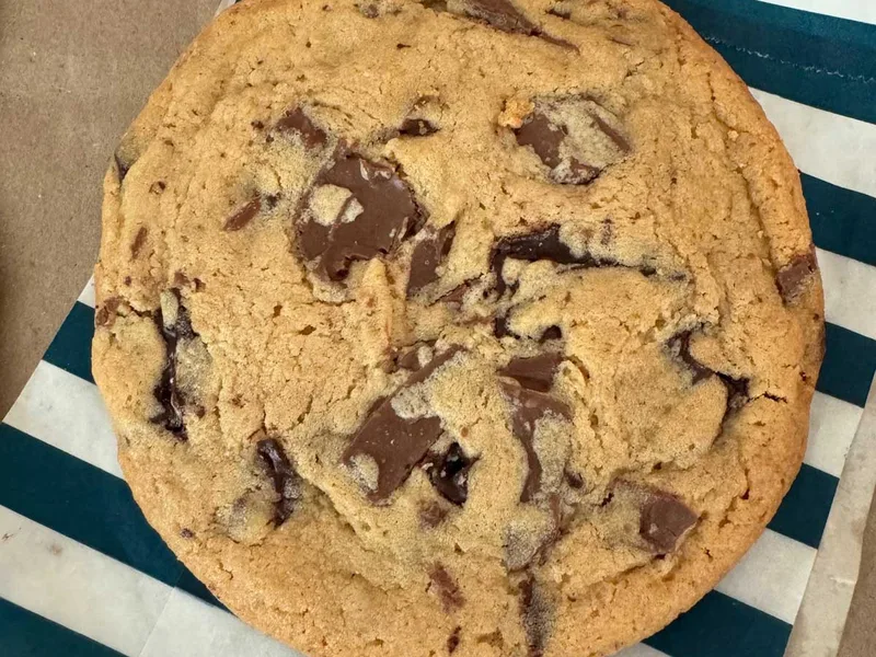 Giant Peanut Butter Chocolate Chunk Cookies with Reese's