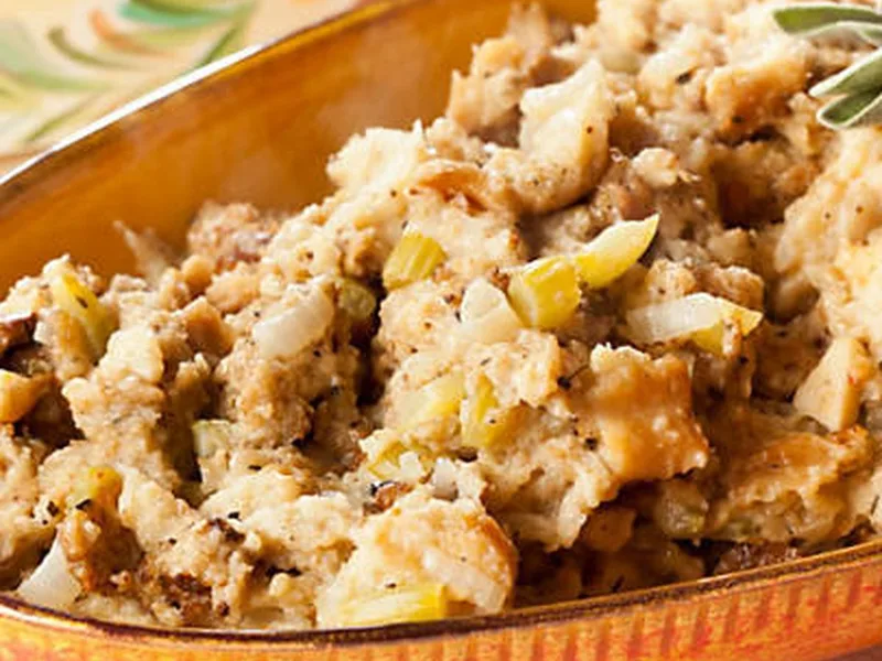 Duck Sausage & Pear Brioche Stuffing