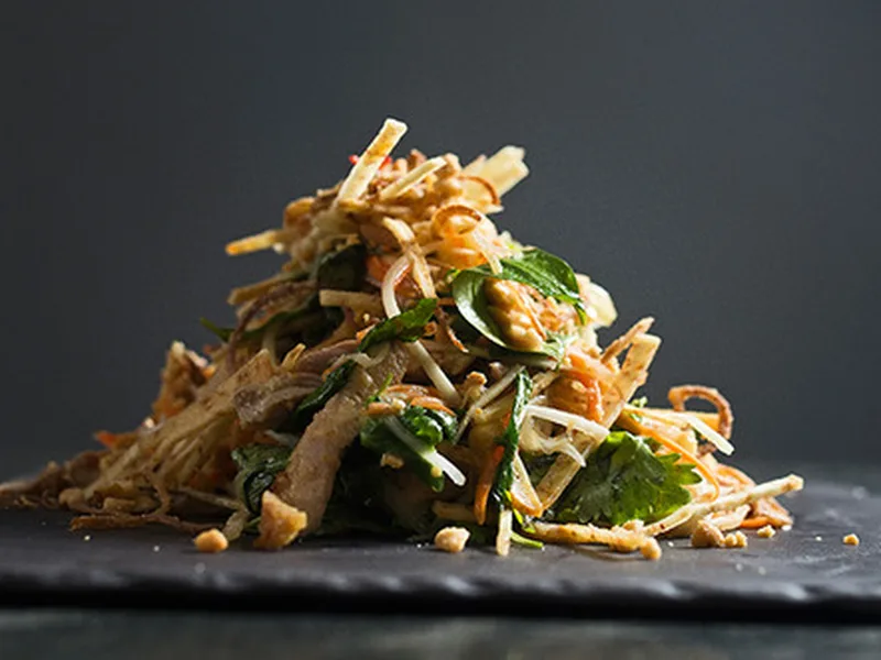Thai Green Papaya Salad with Grilled Chicken
