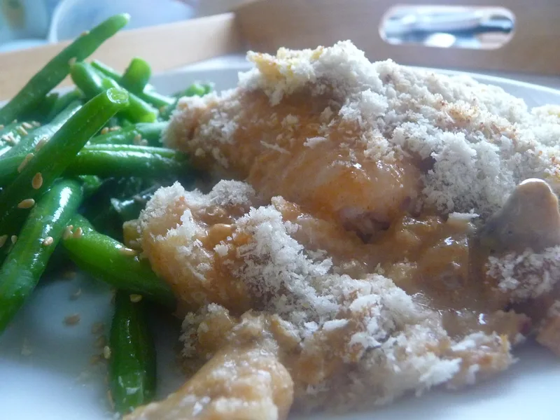 Baked Haddock With Creamy Lemon Mushroom Sauce