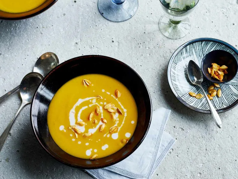 Creamy Coconut Pumpkin Soup with Aromatic Spices