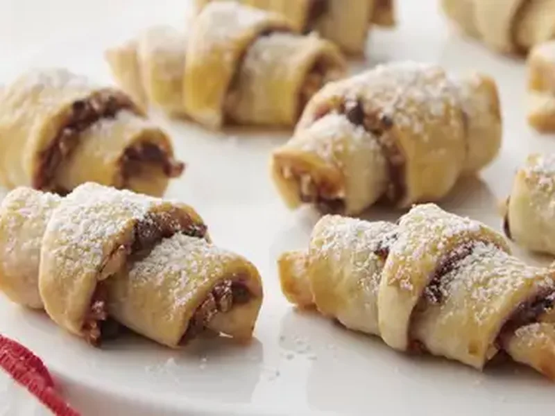 Chocolate-Raspberry Rugelach Cookies with Pie Crust