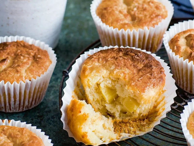 Coconut Pineapple Muffins with Coconut Flour and Honey
