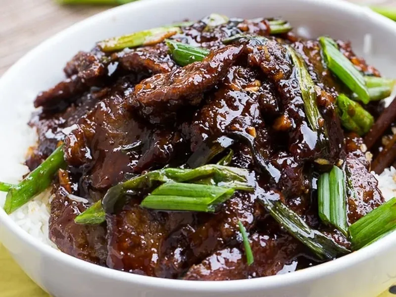 Crispy Mongolian Beef with Sweet Soy Glaze PF Chang's Style