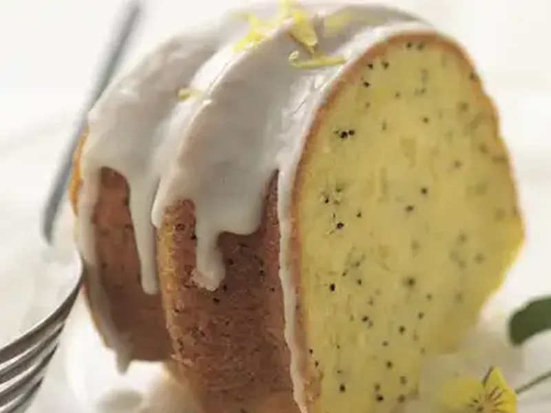 Easy Lemon Poppy Seed Bundt Cake with Drizzled Frosting
