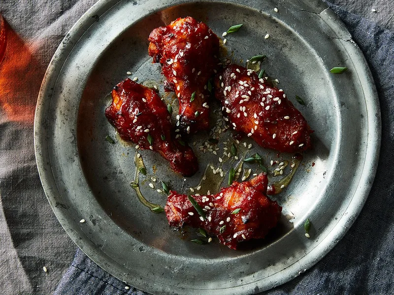 Roasted Date Honey Glazed Chicken Wings with Crispy Skin