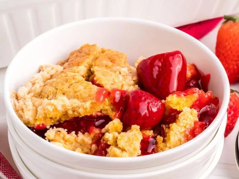 3-Ingredient Strawberry Dump Cake