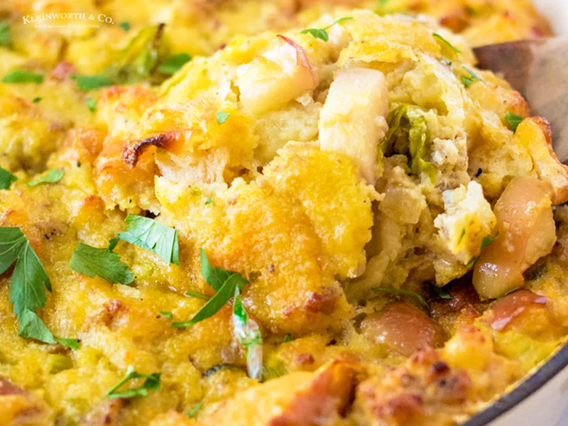 Apple Sausage Cornbread Stuffing