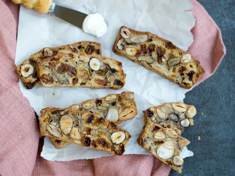 Fruit and Nut Crisps - Twice-Baked Crunchy Sliced Treats