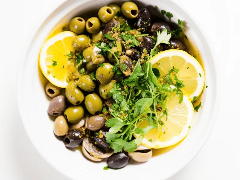 Keto Vegan Moroccan Spiced Olives with Cumin and Paprika