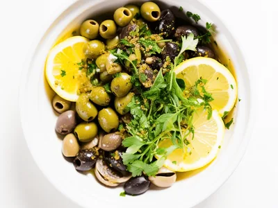 Keto Vegan Moroccan Spiced Olives with Cumin and Paprika