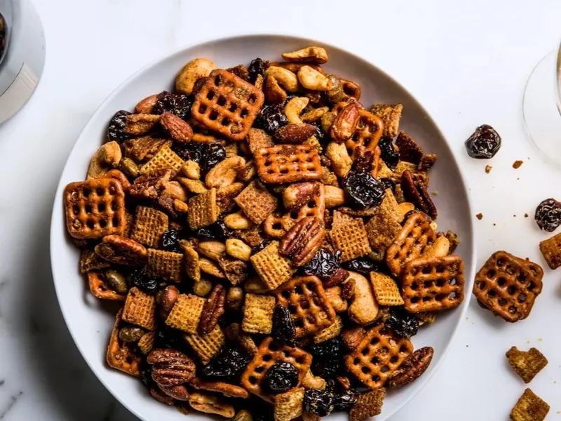Sweet Spicy Honey Chex Mix with Cayenne and Brown Sugar