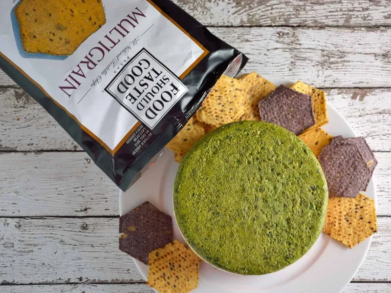 Three-Layer Pesto Ricotta Dip with Sun-Dried Tomatoes