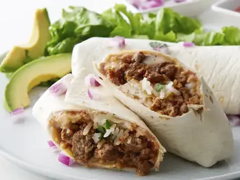 Make-Ahead Freezer Beef and Bean Burritos with Rice