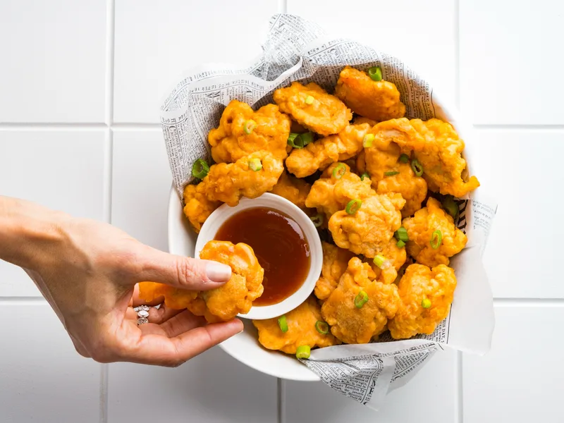 Crispy Batter-Dipped Chicken with Sweet and Tangy Sauce